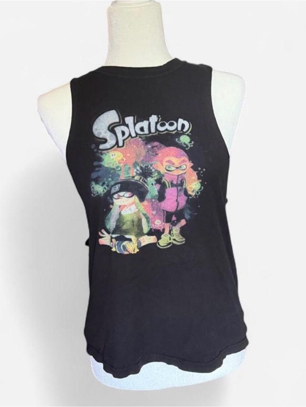 Splatoon Black Graphic Tank Top - Inklings